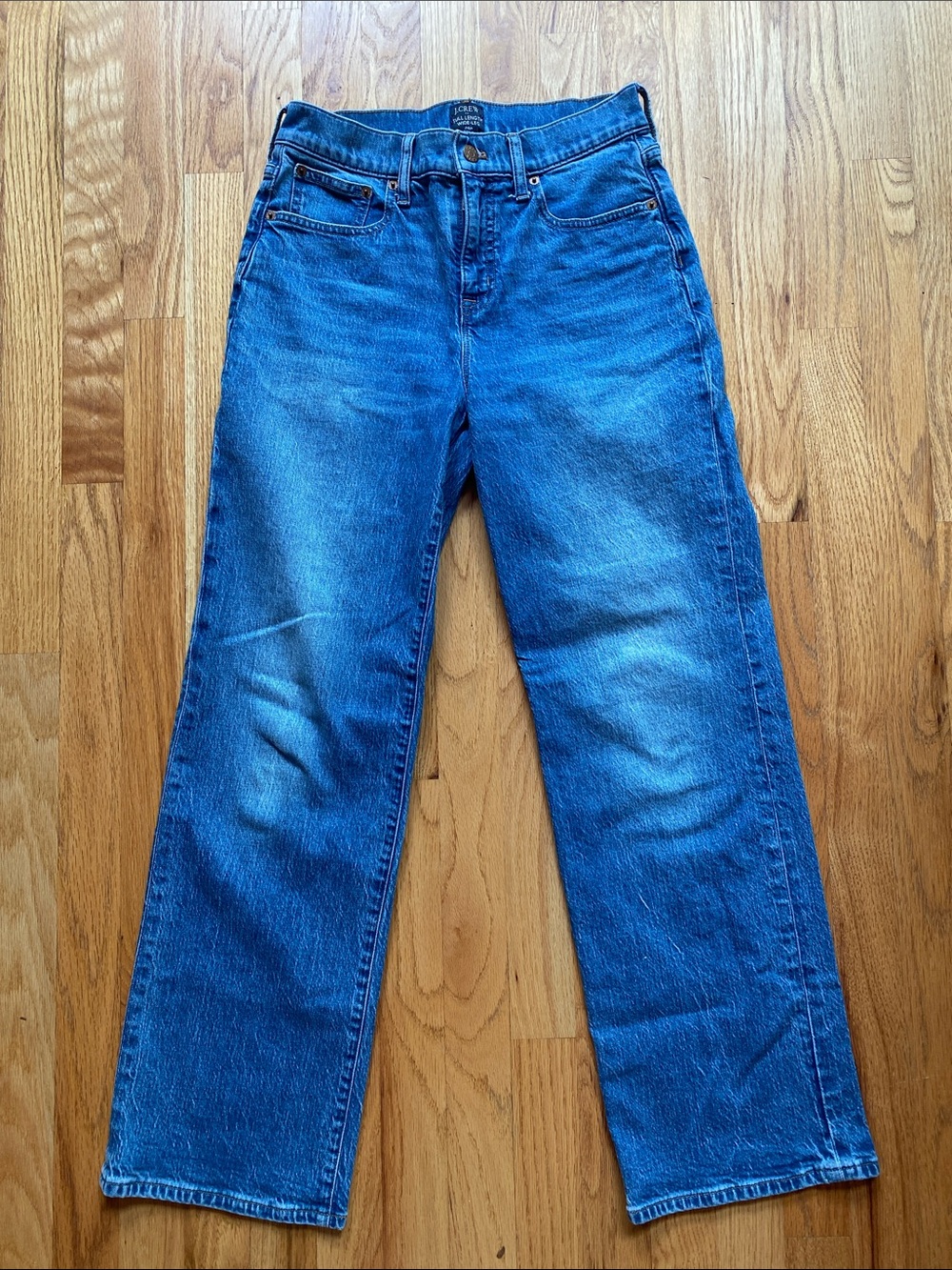 J. Crew Women's Wide-Leg Jeans in Medium Blue